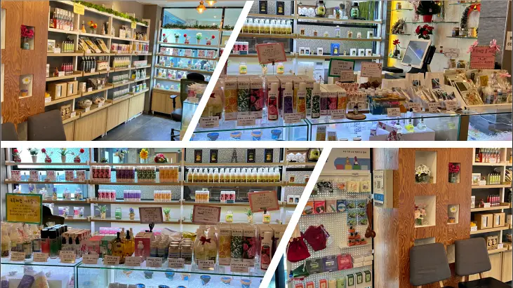 매장 입구에서 아로마 족욕 용품을 직접 구입도 할 수 있습니다.