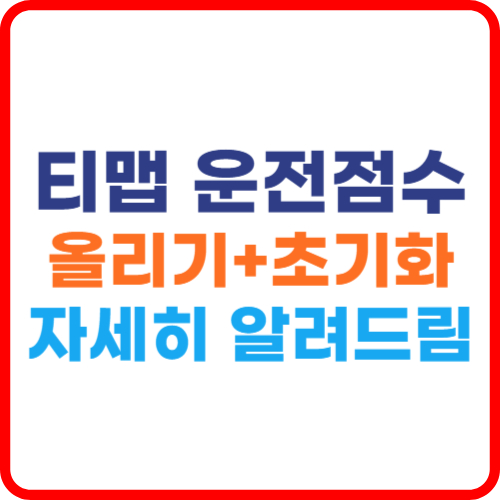 티맵 점수 올리기