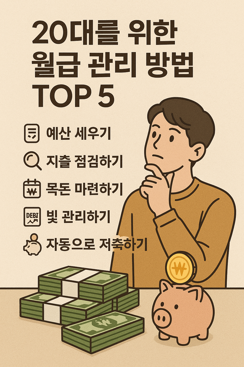 20대를 위한 월급 관리 방법 TOP 5