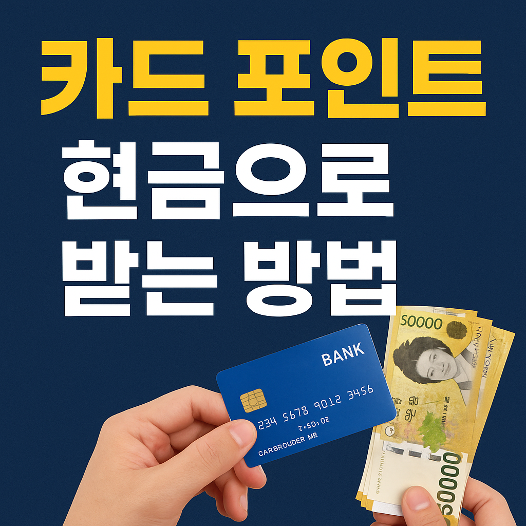 카드 포인트 현금으로 받는 방법
