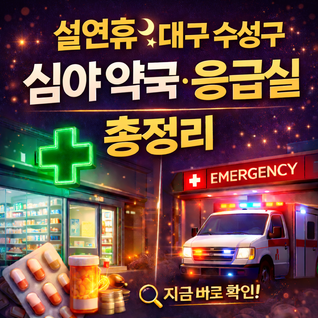 설연휴 대구 수성구 심야 약국·응급실 바로가기