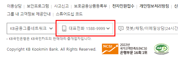 국민은행 대표번호