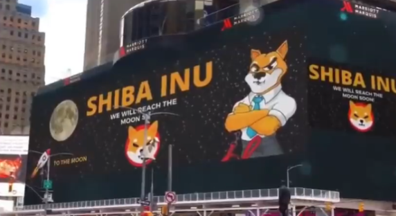 시바이누 뉴욕 타임스퀘어 광고 사진