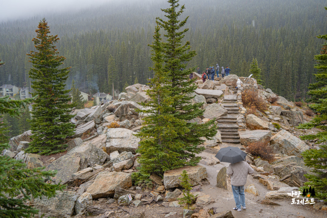 캐나다 모레인 호수 전망대