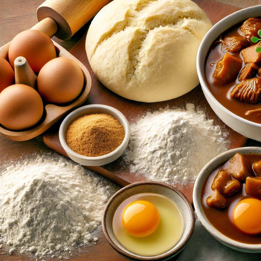 카레빵에 사용되는 주요 재료