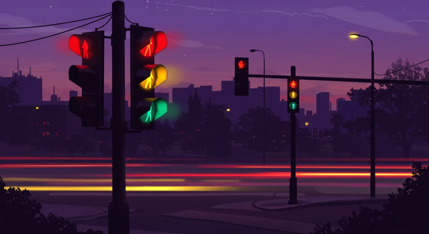 교차로의 신호등