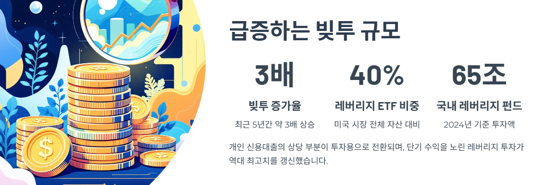 빚투 급증, 5년 새 3배 증가한 레버리지 투자