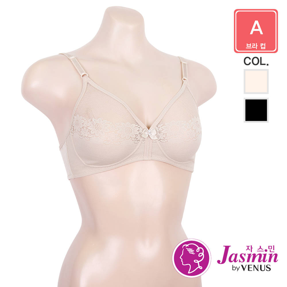비너스자스민 홑겹 노와이어 여성 A컵 브라 JBR2773A