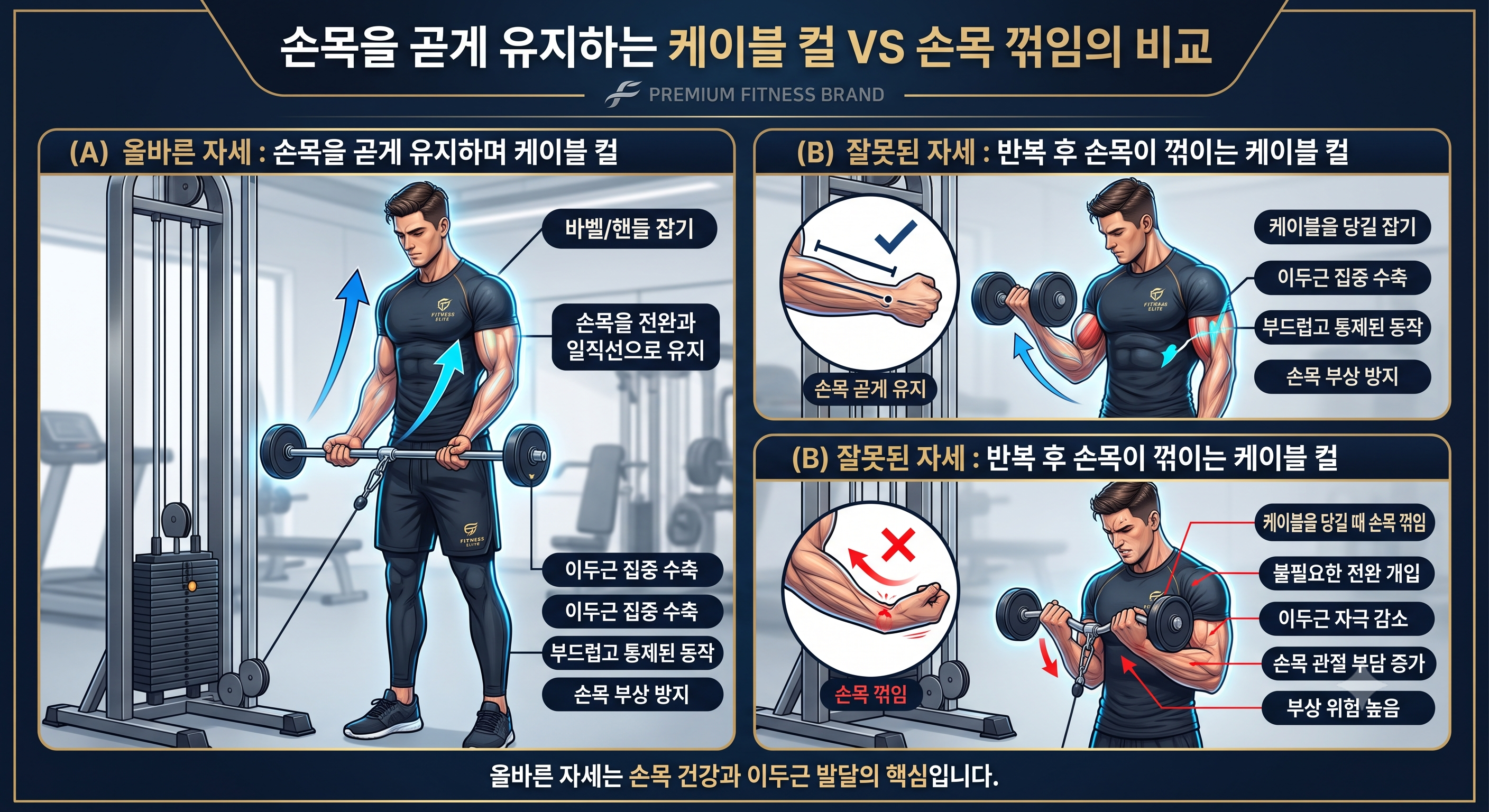 손목을 의식해도 다시 꺾이는 이유