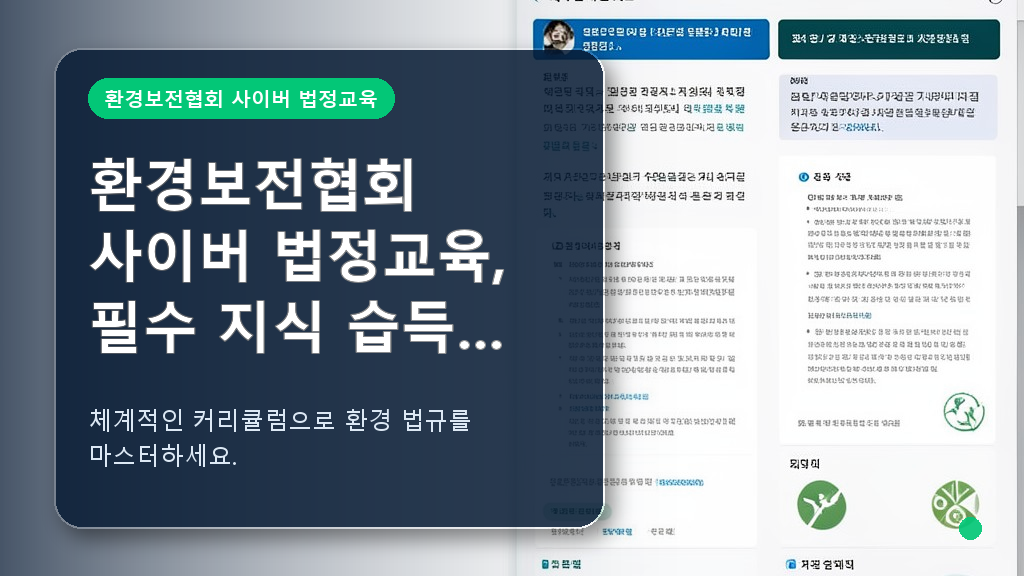 환경보전협회 사이버 법정교육 플랫폼 화면