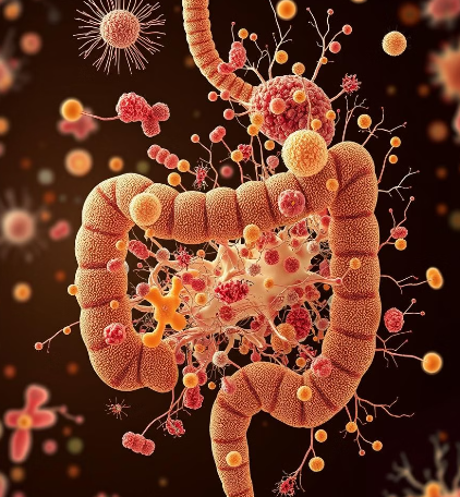  중년 여성에게서 대장암 