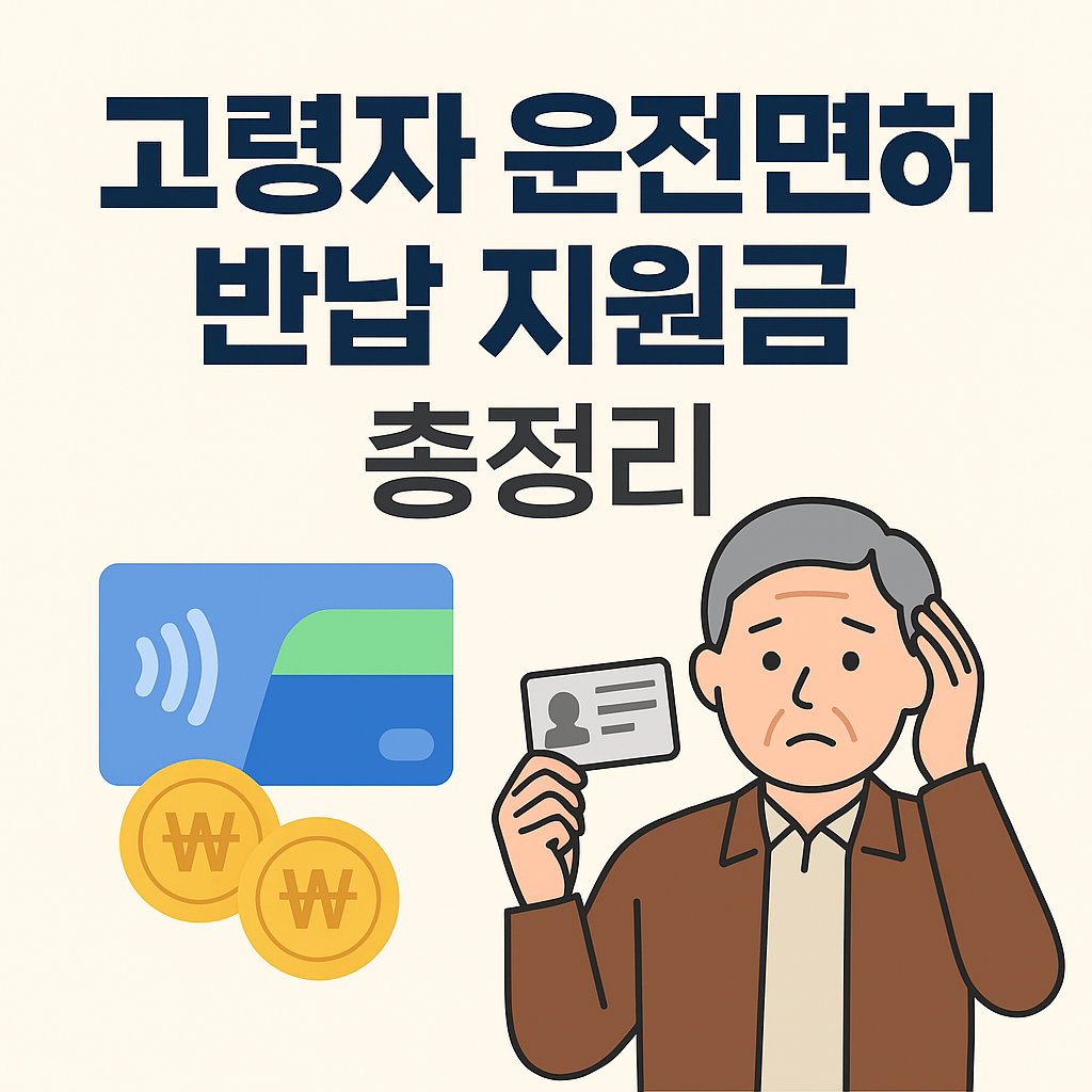 고령자 운전면허 반납 지원금 총정리