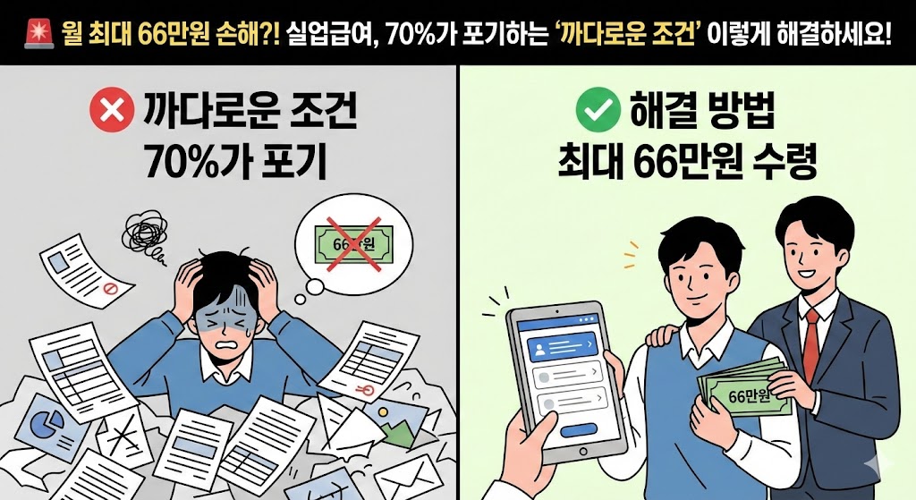 🚨 월 최대 66만원 손해?! 실업급여