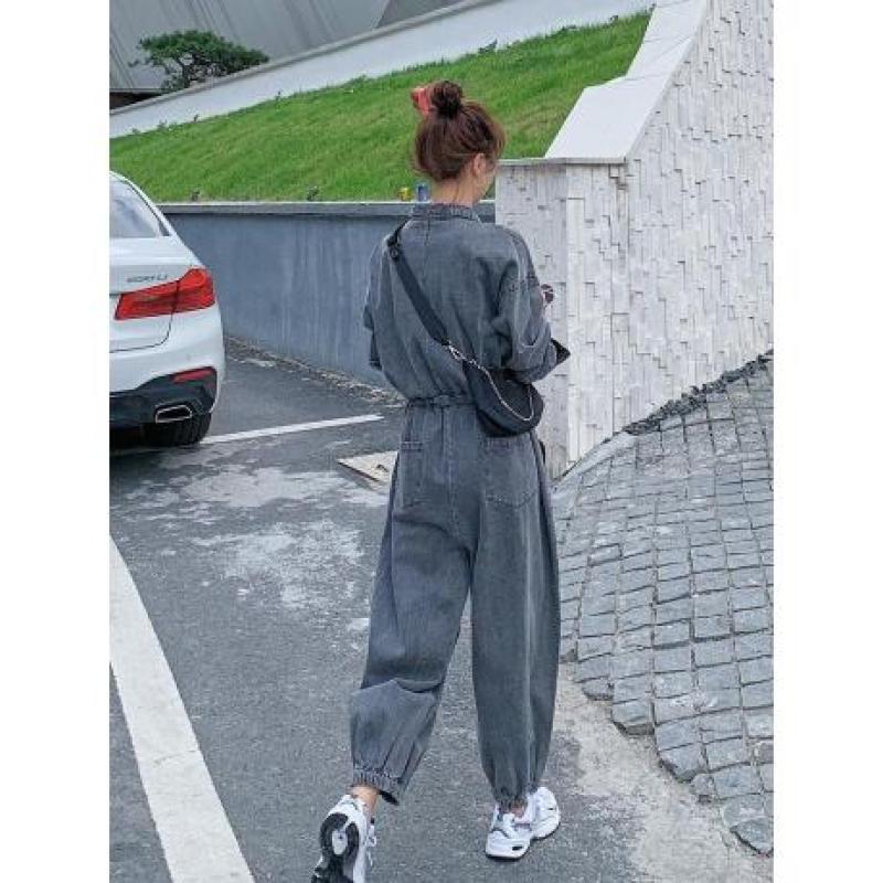 여성작업복 여성 작업복 점인스 와이드 가을 점프수트