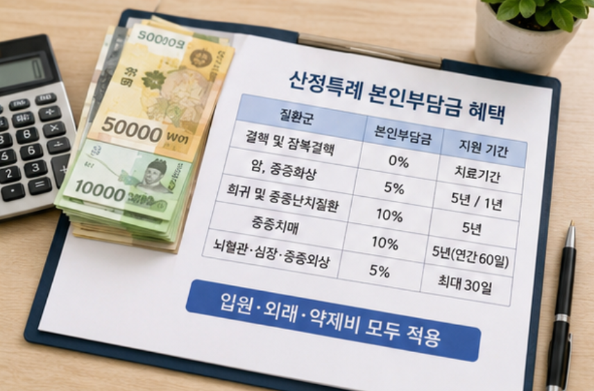 "암 치료비를 내돈 5%만 낸다고?" - 산정특례 대상 질환, 혜택 신청방법 총정리