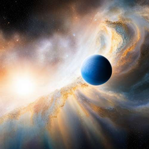 우주 행성중 수성을 표현한 AI 이미지