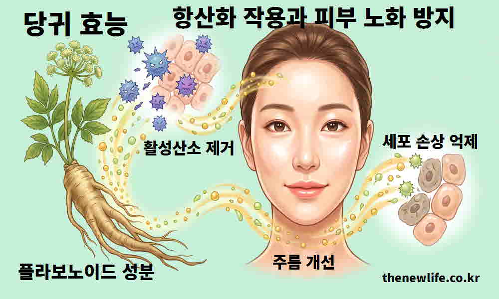 당귀 효능 항산화 작용 피부 노화 방지