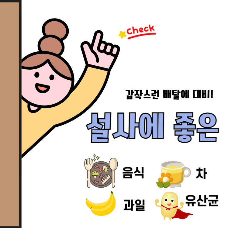 설사에 좋은 음식 차 과일 유산균 완벽정리