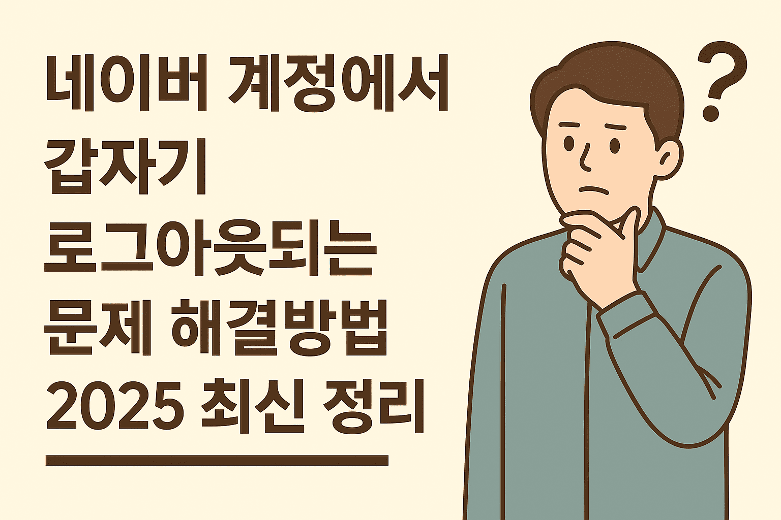 네이버 계정에서 갑자기 로그아웃되는 문제 해결방법 ❘ 2025 최신 정리
