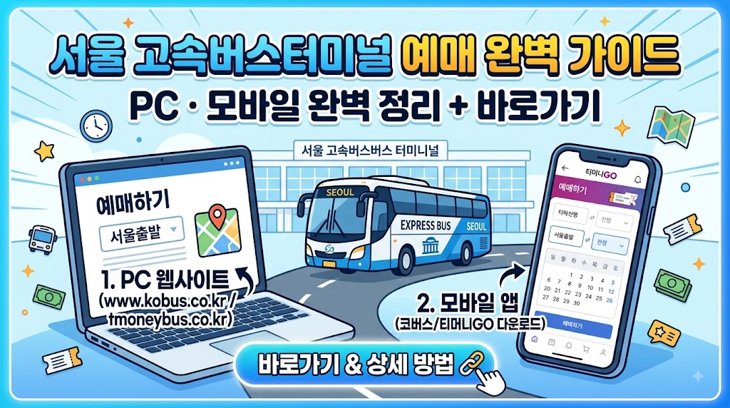 서울고속버스 예매하기 이미지