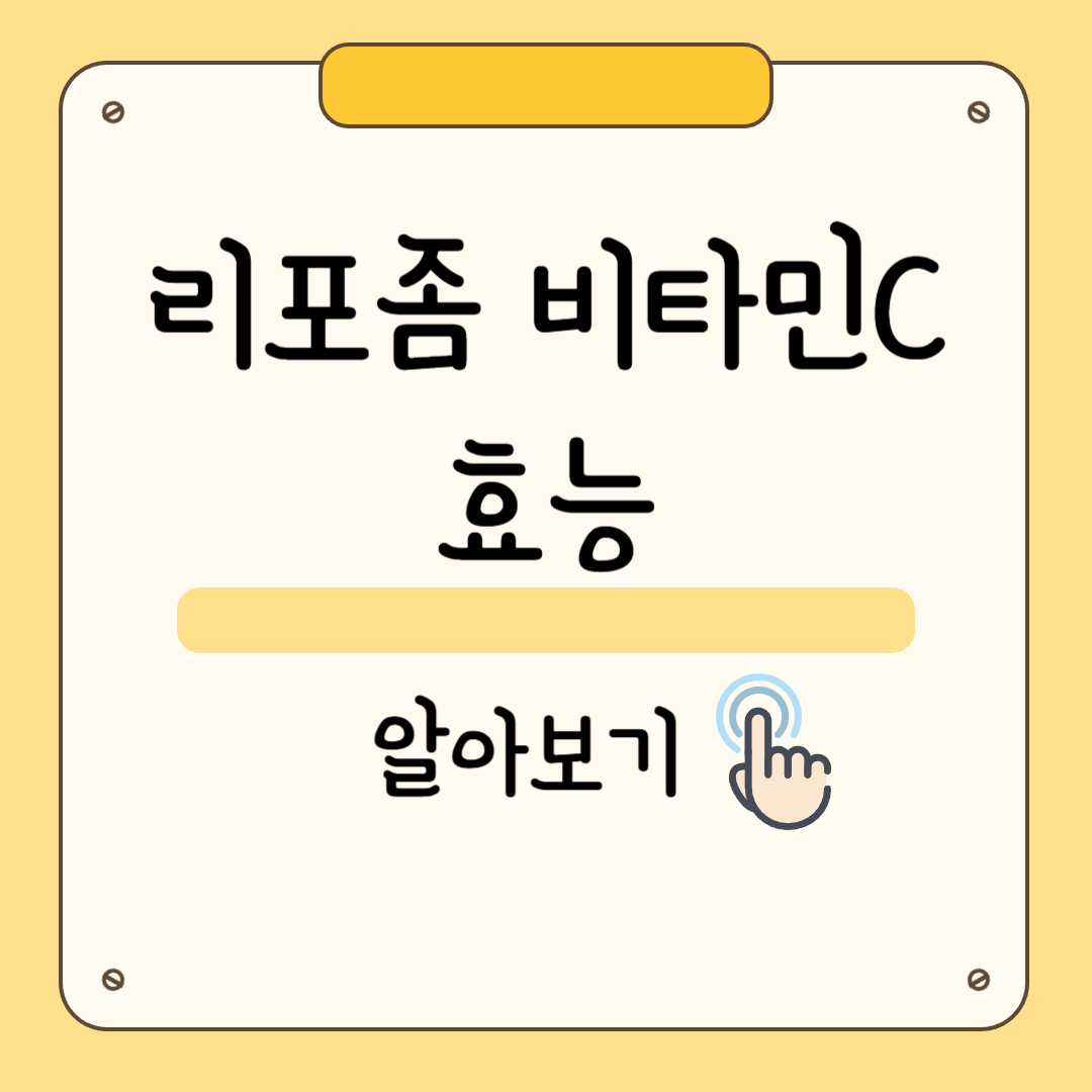 리포좀 비타민C 효능