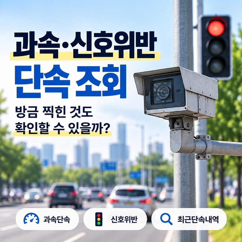 자동차 과속 신호위반 단속 조회