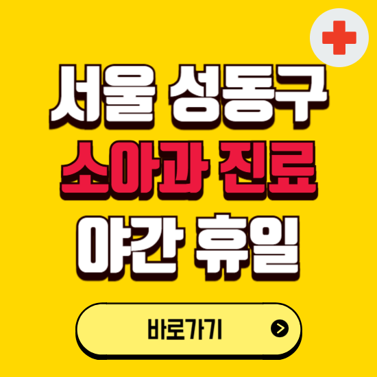 서울 성동구 야간 소아과 진료병원 찾기 ❘ 24시 일요일 주말 연휴 응급진료 추천 잘하는 곳