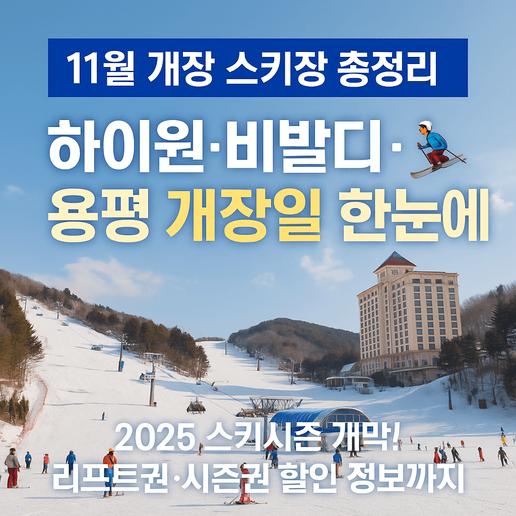 겨울 스키장 리프트권 할인 및 시즌권 조기예매 정보