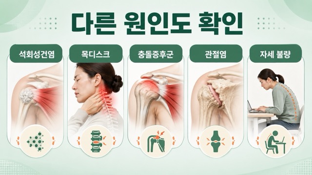 석회성건염 목디스크 충돌증후군 관절염 자세 불량 어깨통증 원인