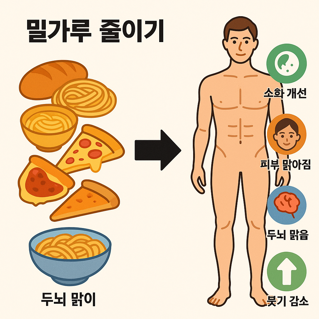 🌾 밀가루를 줄이면 몸에서 일어나는 변화 TOP 7
