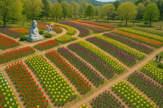 충북 튤립 명소 BEST 5🌷 청주 상당산성 봄 데이트 코스 &amp; 역사탐방 꽃길 여행지 총정리