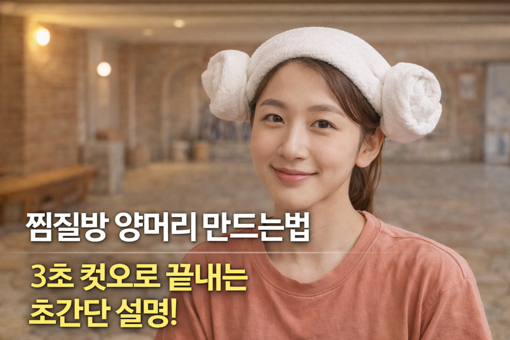 찜질방 양머리 만드는 방법 3초 컷, 이것만 따라하세요