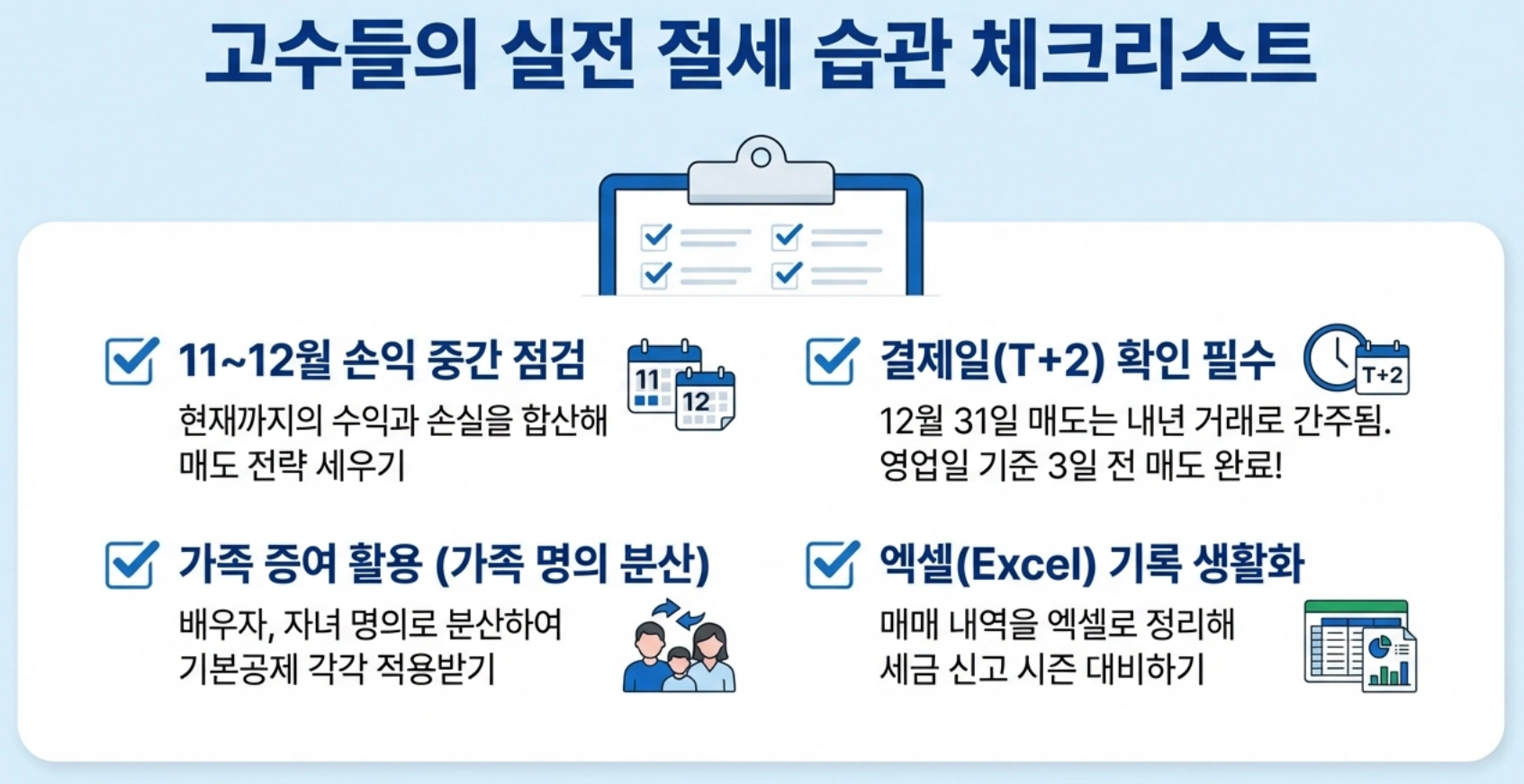고수들의 체크리스트