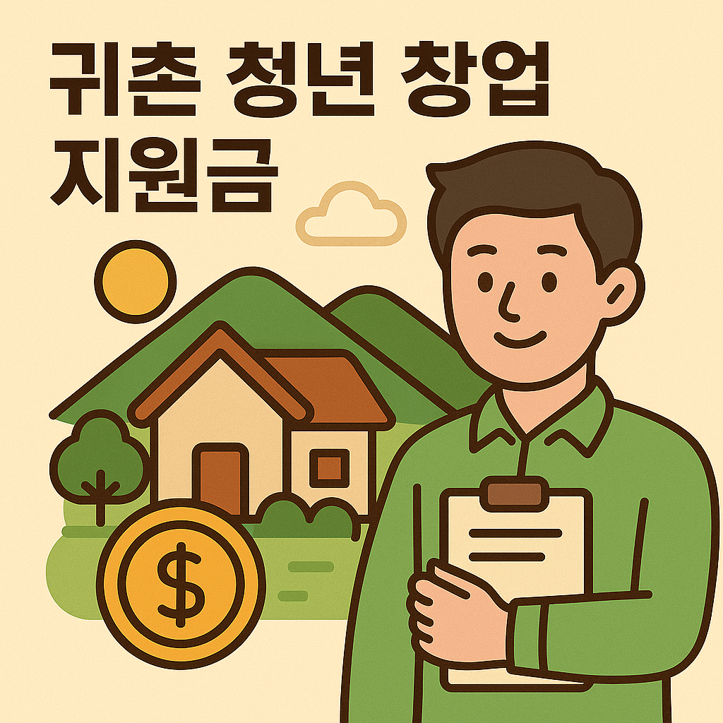 귀촌 청년 창업 지원금 포스터 이미지