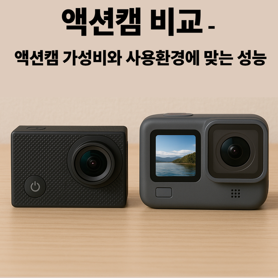 액션캠 비교 - 액션캠 가성비와 사용환경에 맞는 성능