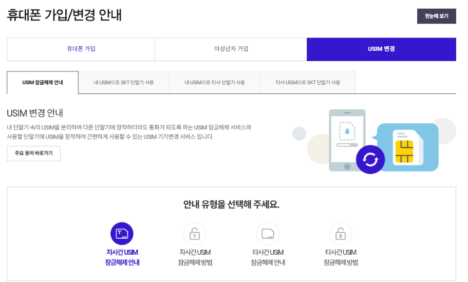 SKT 유심 교체 해킹 예방방법