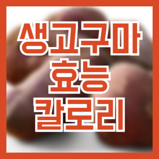 생고구마 효능 칼로리! 생으로 먹어도 괜찮을까!?