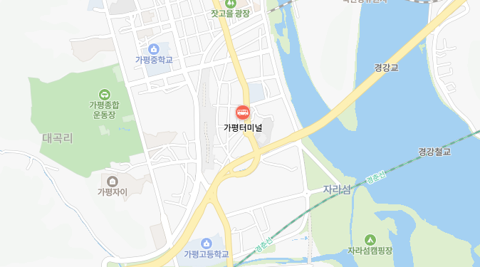 가평시외버스터미널 위치-지도