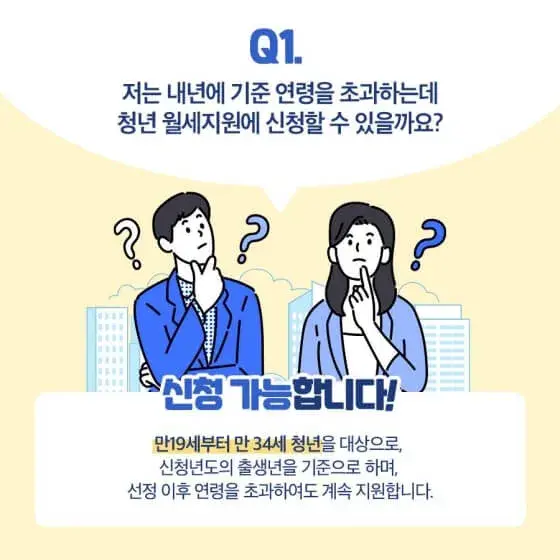 청년 월세 지원 Q&A 총정리