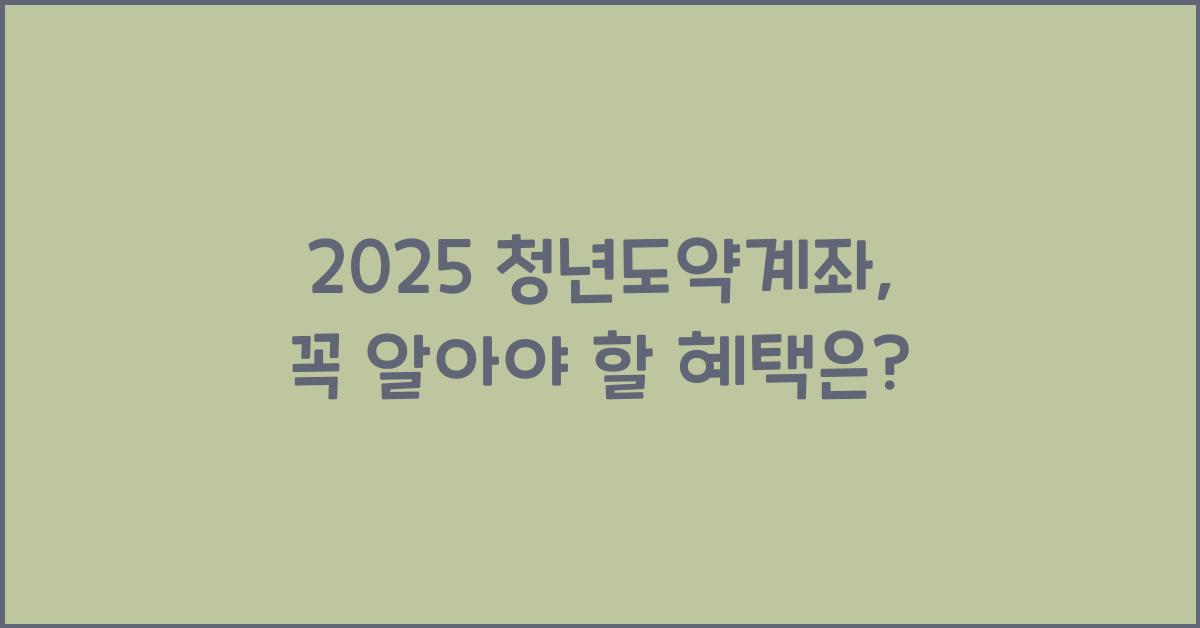 2025 청년도약계좌