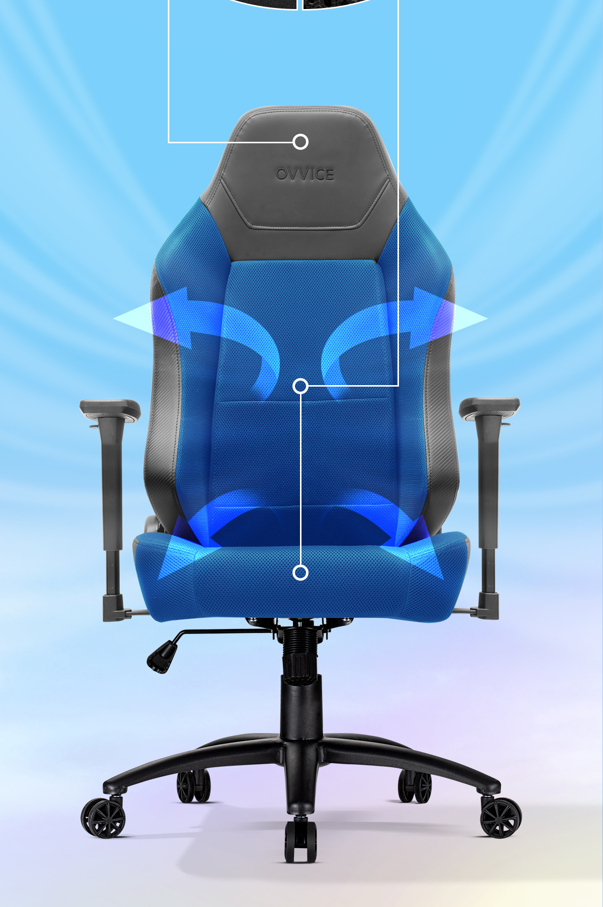 Xenics Orvis M300 시리즈 망사 발걸이 사무실 컴퓨터 의자