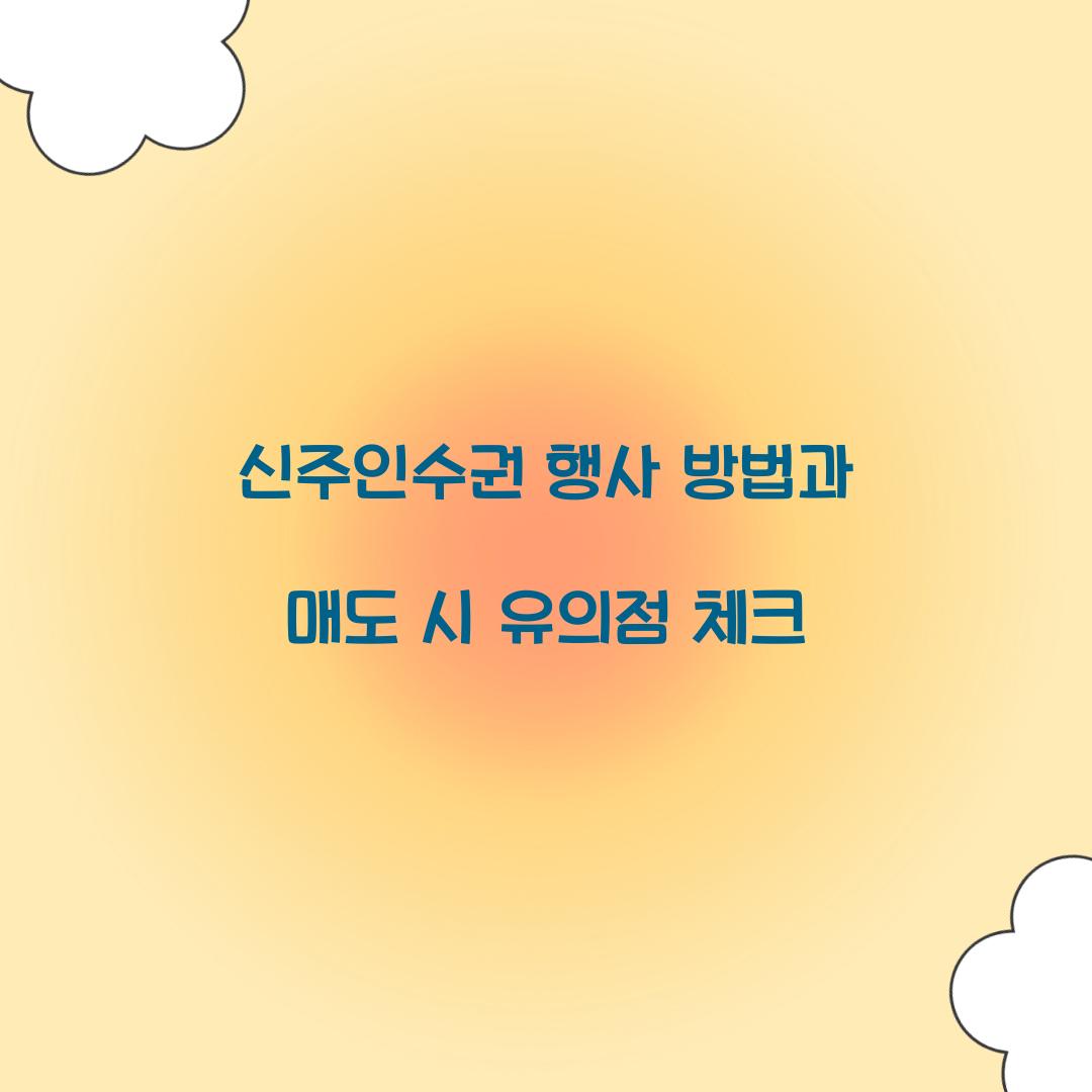 신주인수권 행사