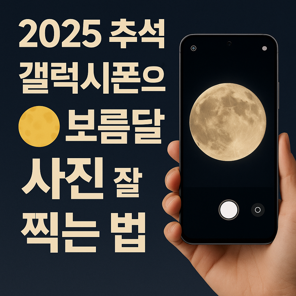 2025 추석 갤럭시폰으로 보름달 촬영 꿀팁