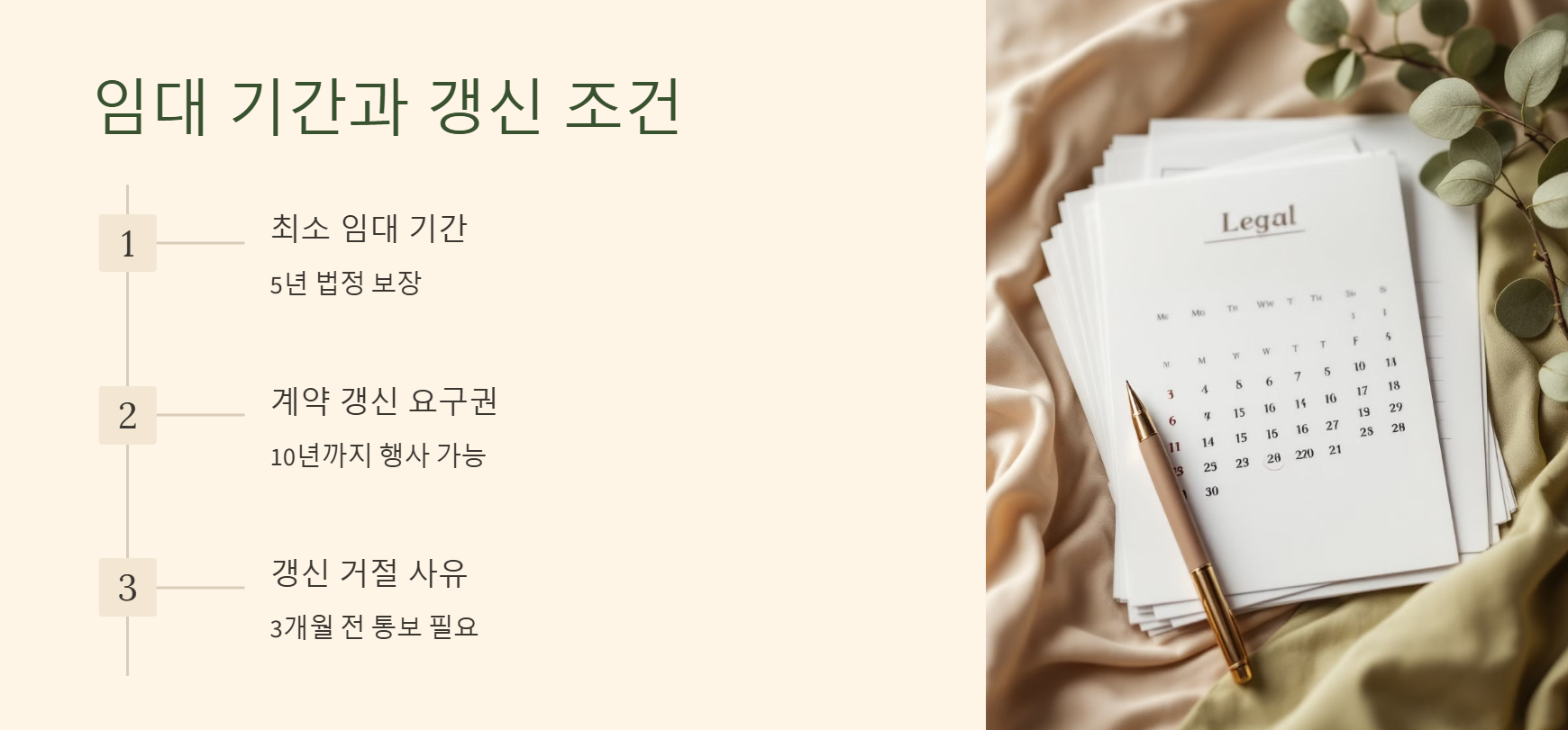 임대 기간과 갱신 조건