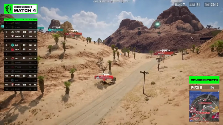 과감하게 차량을 이용한 중앙돌파를 성공한 4AM의 모습