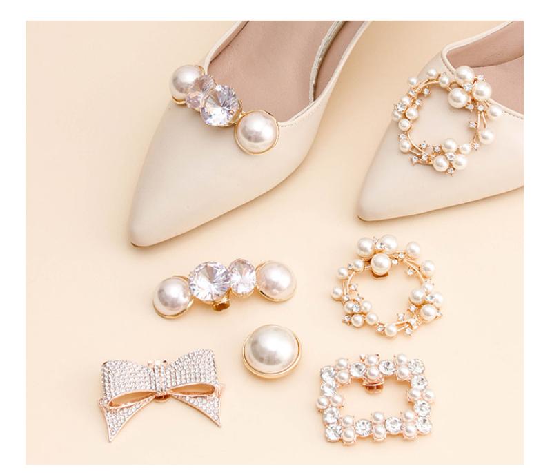 웨딩슈즈 웨딩 구두 코사지 셀프웨딩 소품 신발장식 2p