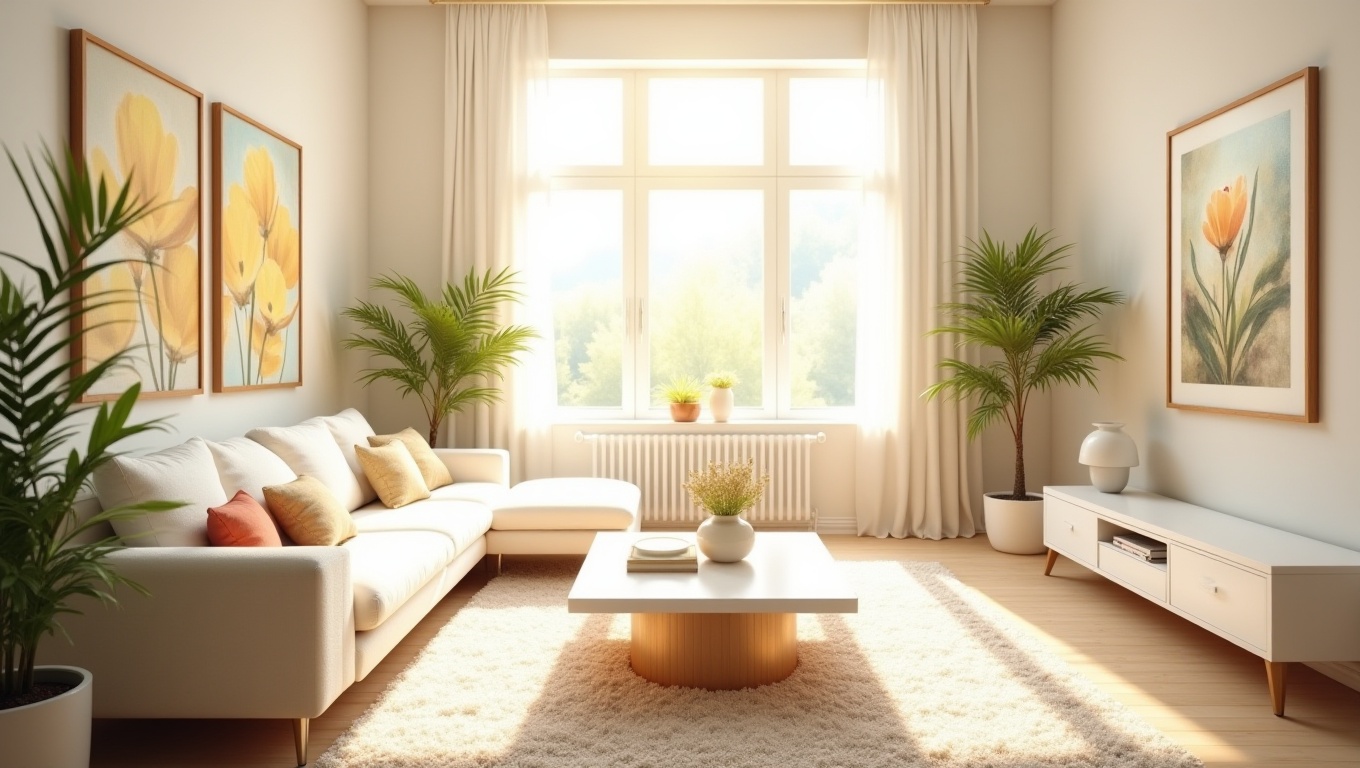 거실에 들어오는 햇살