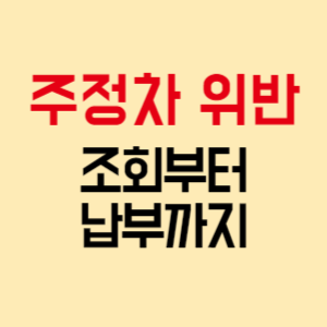 주정차 위반 조회부터 납부까지