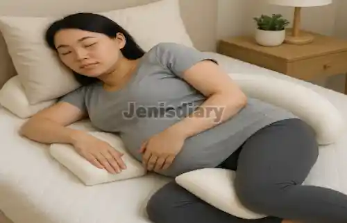 임산부 베개 사용 이미지