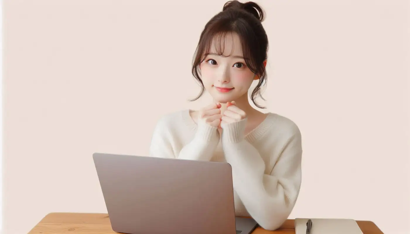 딥시크-오픈소스-다운로드-방법을-알아보는-여성의-모습